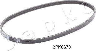 Japko 3PK670 - V-Ribbed Belt autospares.lv