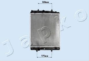 Japko RDA033069 - Radiator, engine cooling autospares.lv