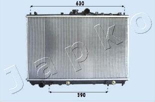 Japko RDA163026 - Radiator, engine cooling autospares.lv