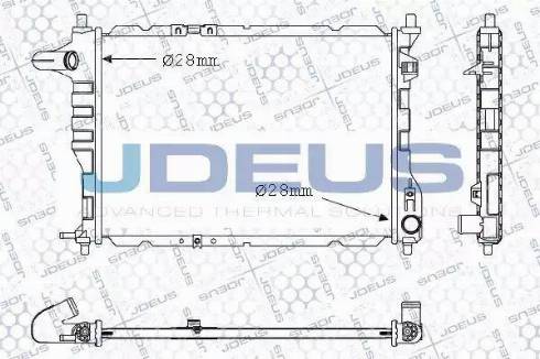 Jdeus 056M11 - Radiator, engine cooling autospares.lv