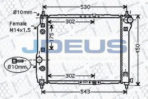 Jdeus 056M12 - Radiator, engine cooling autospares.lv