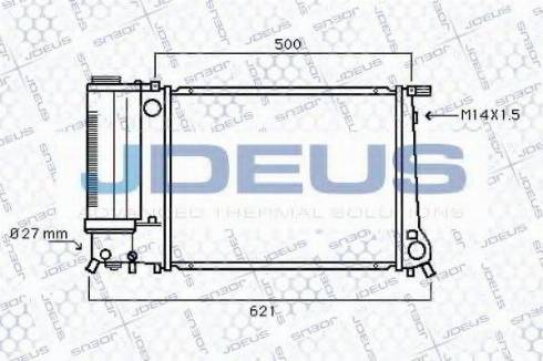 Jdeus 005M57 - Radiator, engine cooling autospares.lv