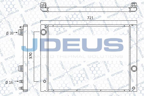 Jdeus 005M26 - Radiator, engine cooling autospares.lv