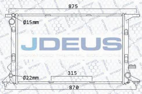 Jdeus 001M25 - Radiator, engine cooling autospares.lv