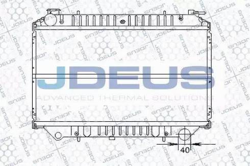 Jdeus 019B22 - Radiator, engine cooling autospares.lv