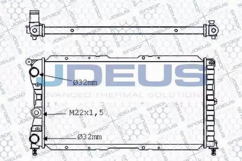 Jdeus 011V33 - Radiator, engine cooling autospares.lv