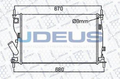 Jdeus 012M27 - Radiator, engine cooling autospares.lv