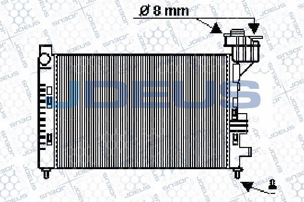 Jdeus 017M28 - Radiator, engine cooling autospares.lv