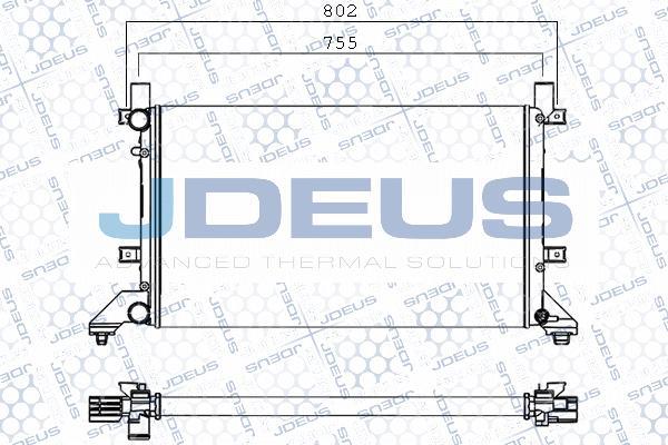 Jdeus 030M17 - Radiator, engine cooling autospares.lv