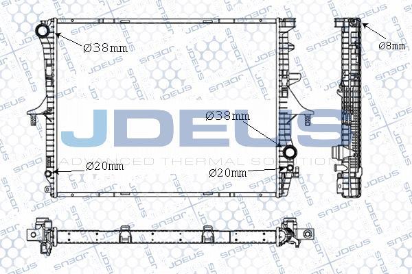 Jdeus 030M29 - Radiator, engine cooling autospares.lv