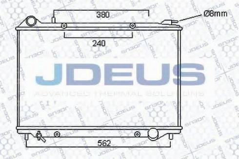 Jdeus 020M34 - Radiator, engine cooling autospares.lv