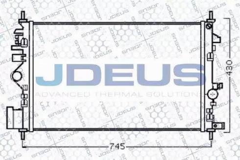 Jdeus 020M70 - Radiator, engine cooling autospares.lv