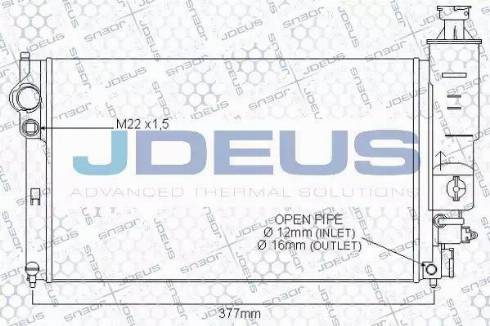 Jdeus 021E19 - Radiator, engine cooling autospares.lv