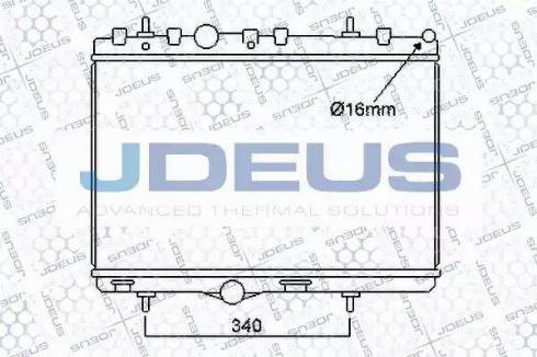 Jdeus 021M37 - Radiator, engine cooling autospares.lv