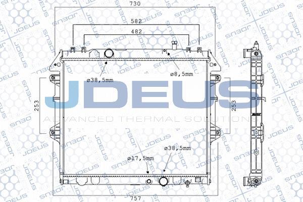 Jdeus 028M69 - Radiator, engine cooling autospares.lv