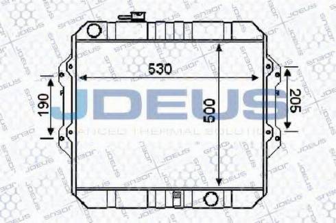 Jdeus 028M65 - Radiator, engine cooling autospares.lv