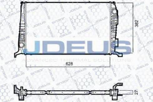 Jdeus 023M52 - Radiator, engine cooling autospares.lv