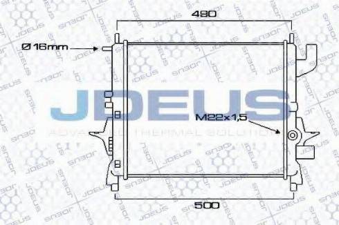 Jdeus 023M12 - Radiator, engine cooling autospares.lv