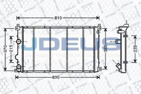 Jdeus 023M27 - Radiator, engine cooling autospares.lv