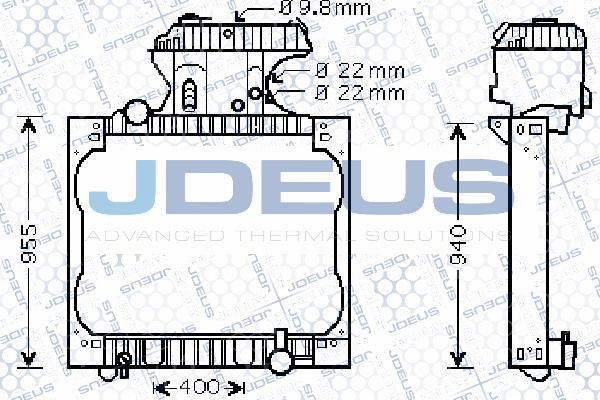 Jdeus 115M14 - Radiator, engine cooling autospares.lv