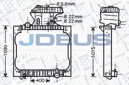 Jdeus 115M10 - Radiator, engine cooling autospares.lv