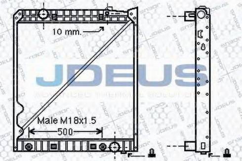 Jdeus 117M09B - Radiator, engine cooling autospares.lv