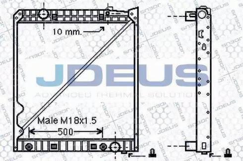 Jdeus 117M09 - Radiator, engine cooling autospares.lv