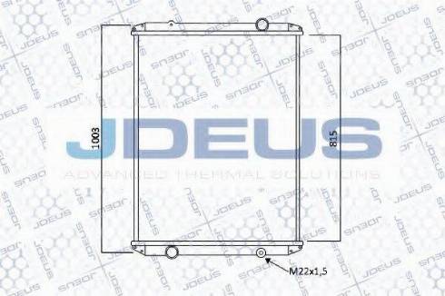 Jdeus 123M03B - Radiator, engine cooling autospares.lv