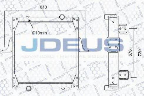 Jdeus 123M03 - Radiator, engine cooling autospares.lv