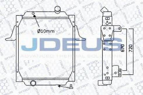 Jdeus 123M02 - Radiator, engine cooling autospares.lv