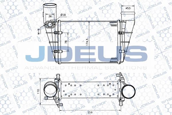 Jdeus 801M15 - Intercooler, charger autospares.lv