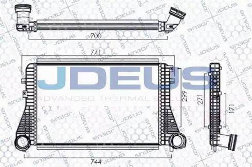 Jdeus 830M06A - Intercooler, charger autospares.lv