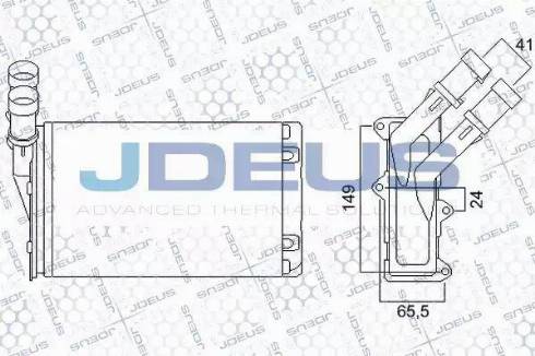 Jdeus 207M12 - Heat Exchanger, interior heating autospares.lv