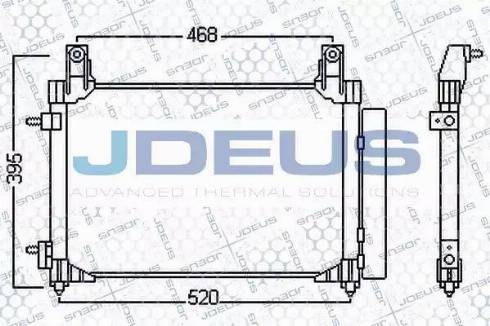 Jdeus 756M11 - Condenser, air conditioning autospares.lv