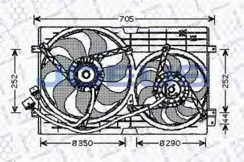 Jdeus EV010190 - Fan, A / C condenser autospares.lv