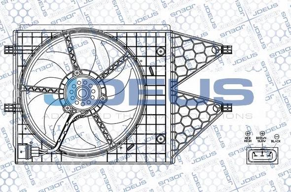 Jdeus EV0250130 - Fan, radiator autospares.lv