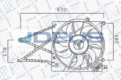 Jdeus EV0200770 - Fan, radiator autospares.lv