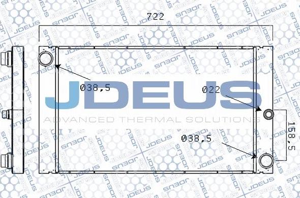 Jdeus M-005025A - Radiator, engine cooling autospares.lv