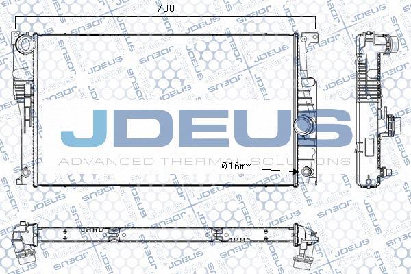 Jdeus M-0050780 - Radiator, engine cooling autospares.lv