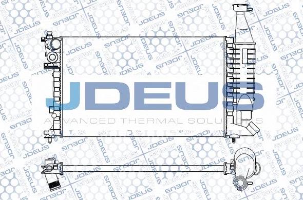 Jdeus M-007046A - Radiator, engine cooling autospares.lv