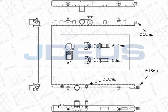 Jdeus M-007014A - Radiator, engine cooling autospares.lv