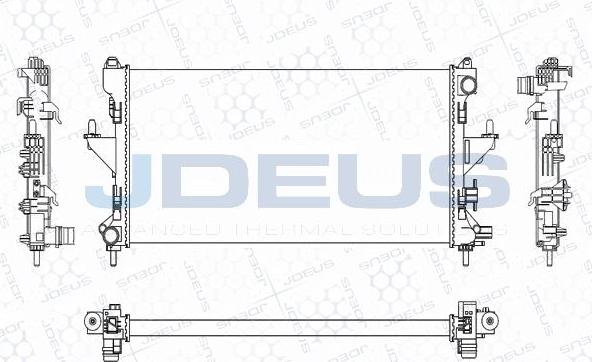 Jdeus M-0070230 - Radiator, engine cooling autospares.lv