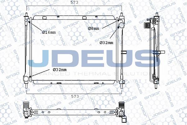 Jdeus M-0190420 - Radiator, engine cooling autospares.lv