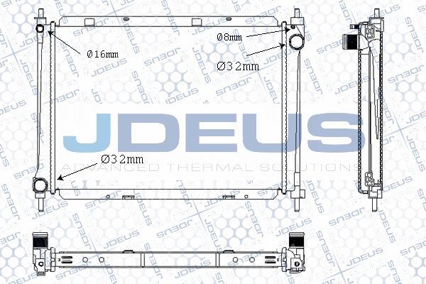 Jdeus M-0190860 - Radiator, engine cooling autospares.lv