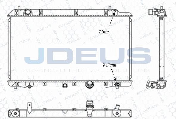 Jdeus M-0130320 - Radiator, engine cooling autospares.lv