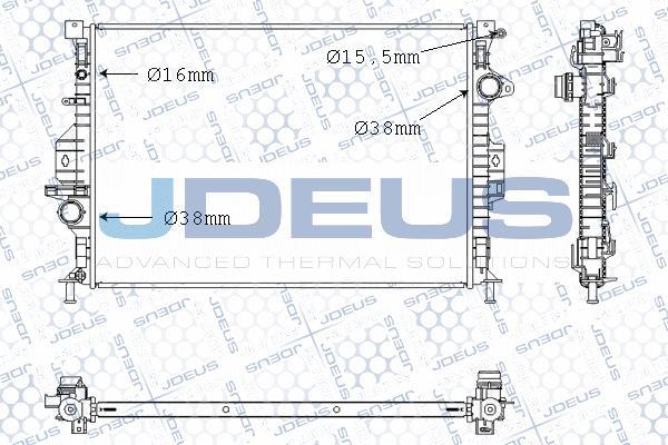 Jdeus M-0120710 - Radiator, engine cooling autospares.lv