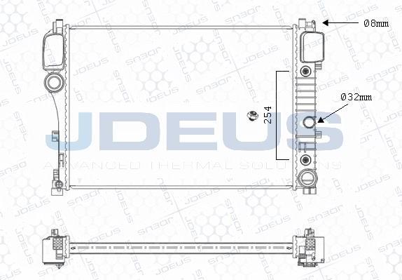 Jdeus M-0170960 - Radiator, engine cooling autospares.lv