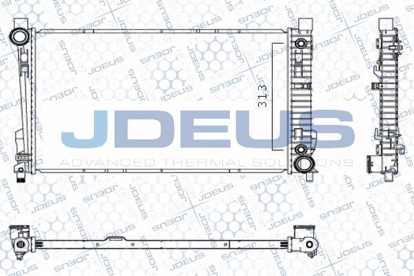 Jdeus M-0170550 - Radiator, engine cooling autospares.lv