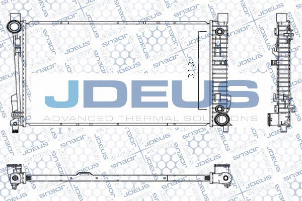 Jdeus M-0170580 - Radiator, engine cooling autospares.lv