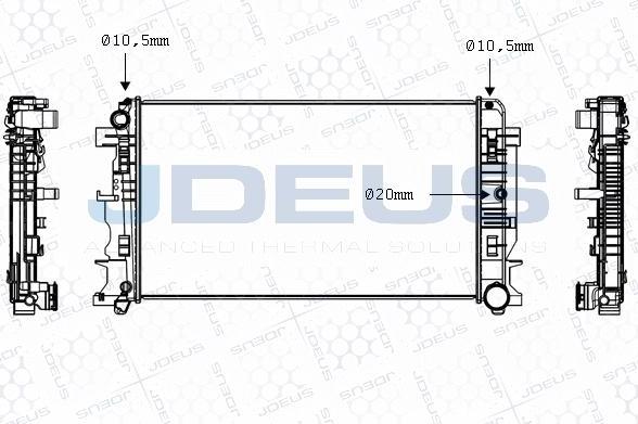 Jdeus M-0170830 - Radiator, engine cooling autospares.lv